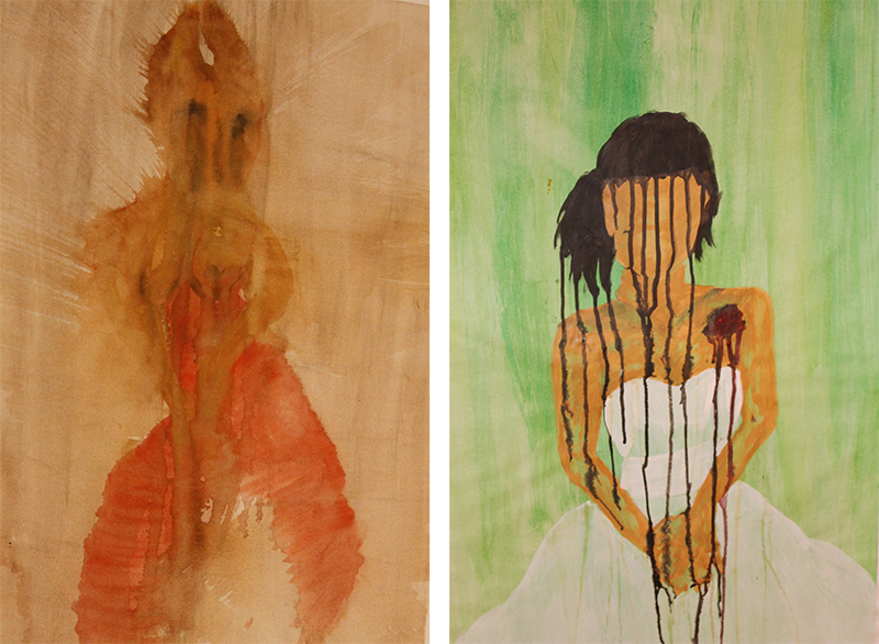 Traditional Art - Watercolor Beauty & Beast